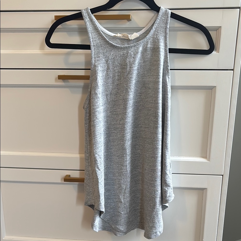 bassike Gray Knit Tank Top